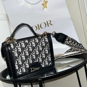 Auth DIOR Crossbody Bag w/ adjustable strap